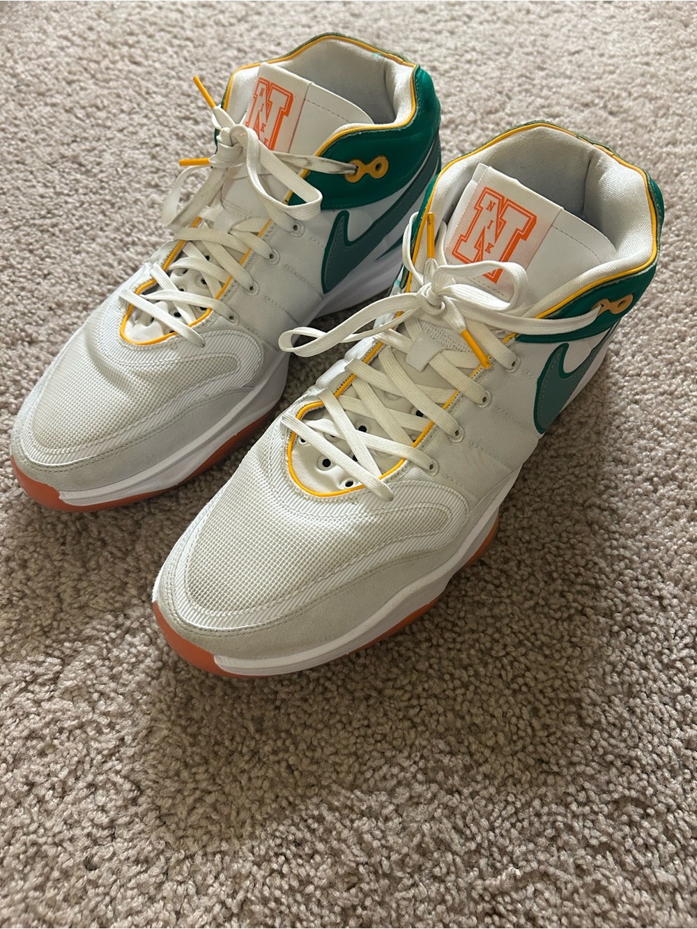 Nike Air Zoom GT Hustle 2 Swoosh Squad White Basketball Shoes Men’s Size 15